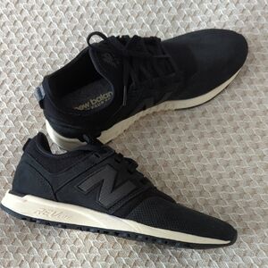 New Balance Black and Cream Athletic Shoes